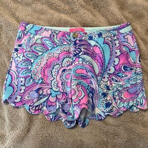 Lilly Pulitzer Buttercup Knit Shorts mermaids call size 12